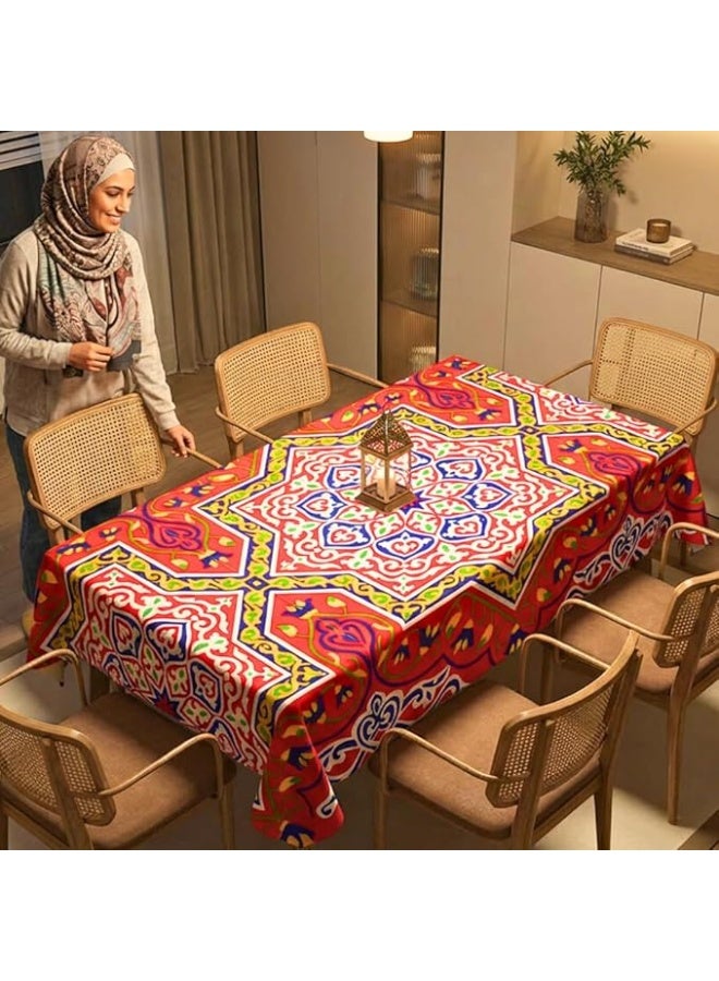 مفرش ترابيزة بتصميم خيامية لديكور رمضان، مقاس  2 متر - Image 1